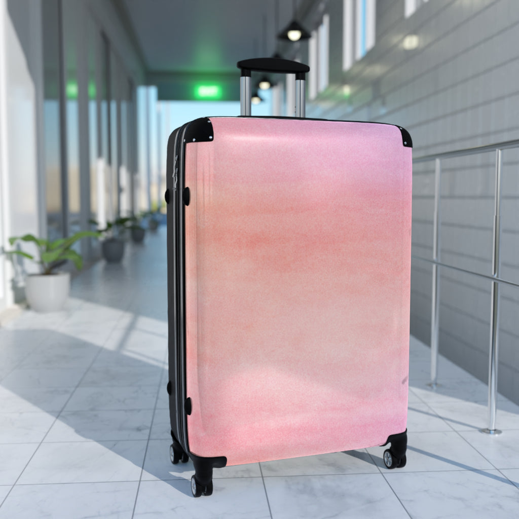Pink Watercolor Carry-On Suitcase – Pastel Gradient Travel Luggage