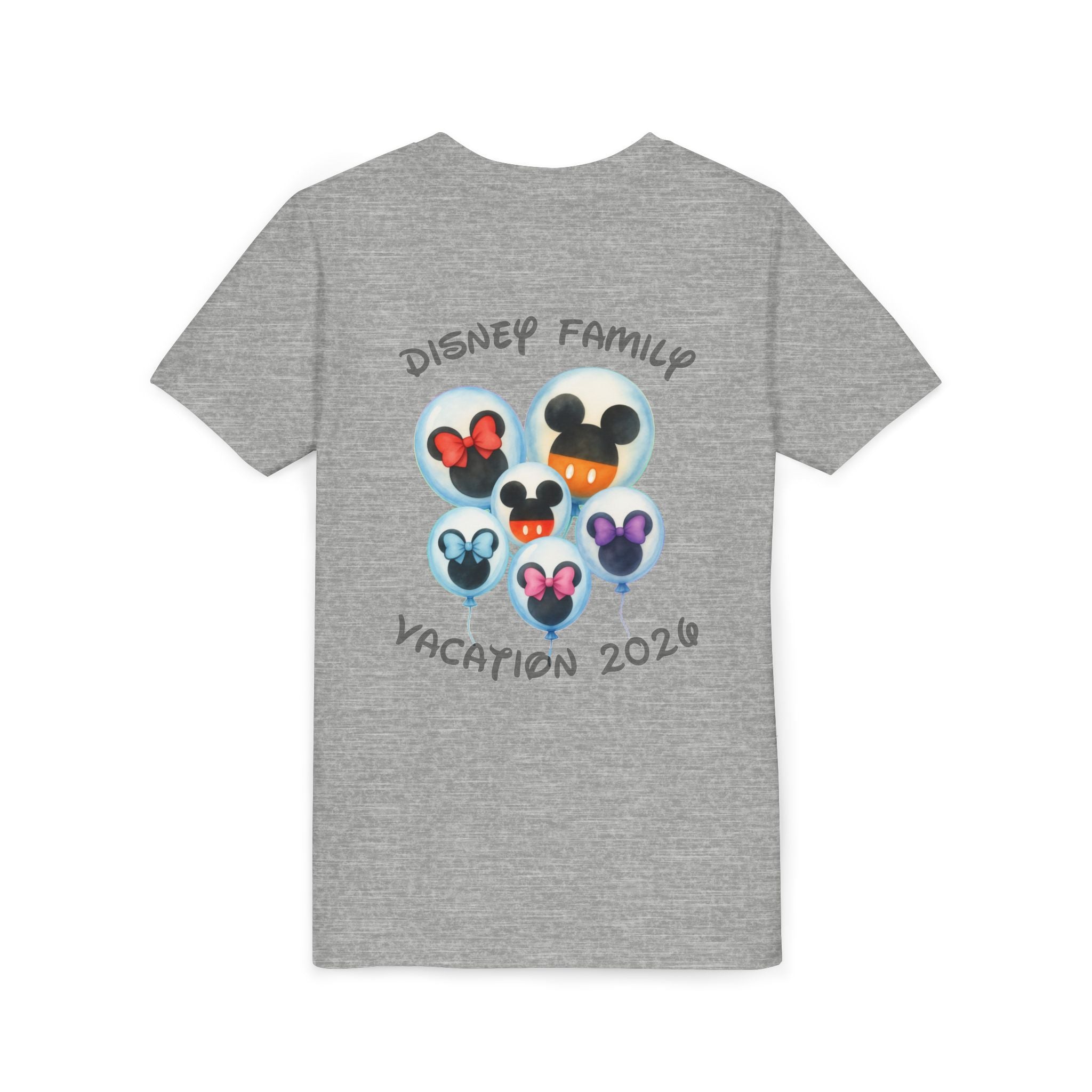Youth Tee — Disney Family Vacation 2026 Balloon Mickey/Minnie Design