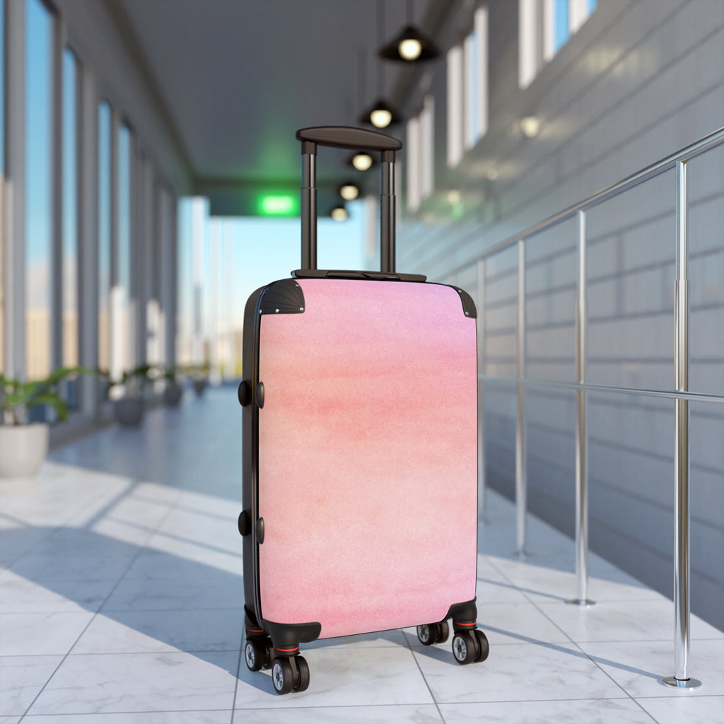 Pink Watercolor Carry-On Suitcase – Pastel Gradient Travel Luggage