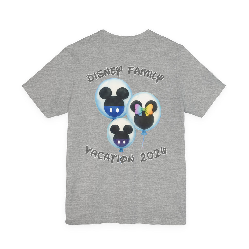 Family Vacation Mickey Balloon T-Shirt — "Disney Family Vacation 2026"