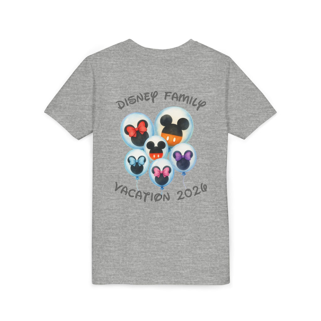 Youth Tee — Disney Family Vacation 2020 Mickey Balloon Design